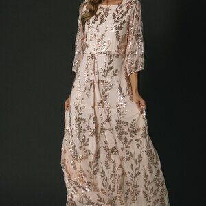 Baltic Born Destiny Sequin Maxi Dress | Rose Gold Size 3XL3XL
